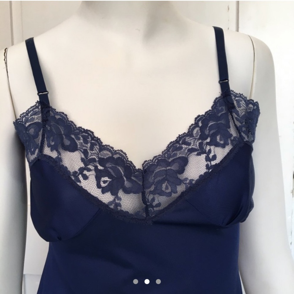 Blue slip dress